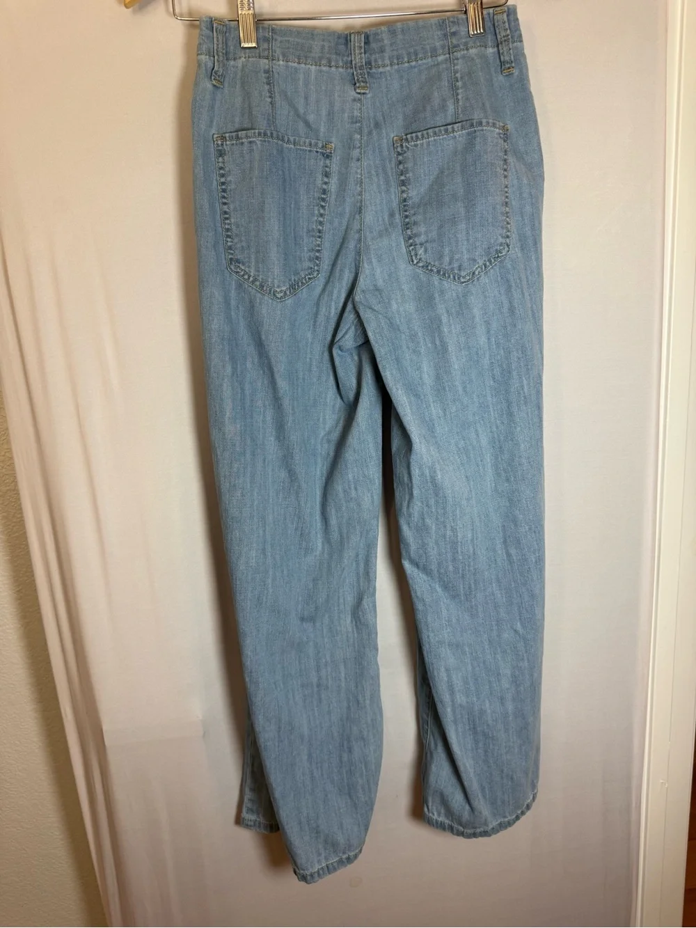 Banana Republic Wide-Leg High-Rise Chambray Jeans Petite 26/2